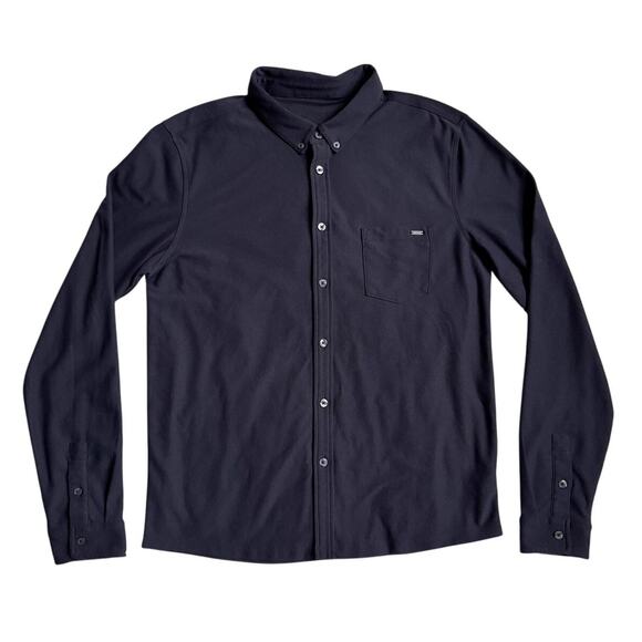 Vuori Other - Vuori Men's Ace Button Down Long Sleeve Shirt Navy Blue Performance Work Travel